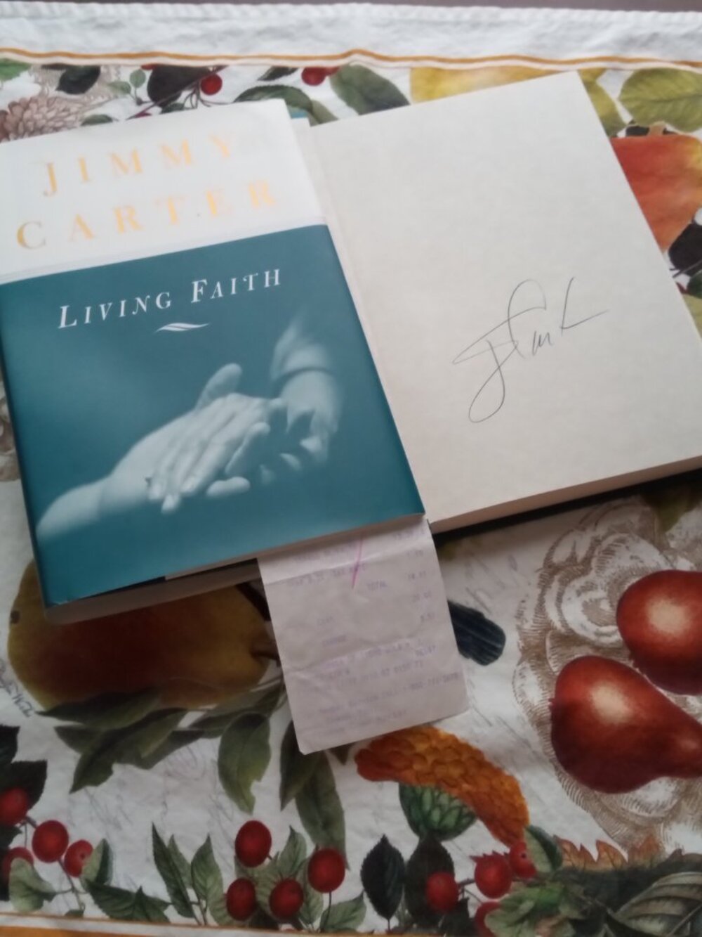 SIGNED 1st FIRST edition book 🖊️ 📖 Jimmy Carter Living Faith ~ from 1996